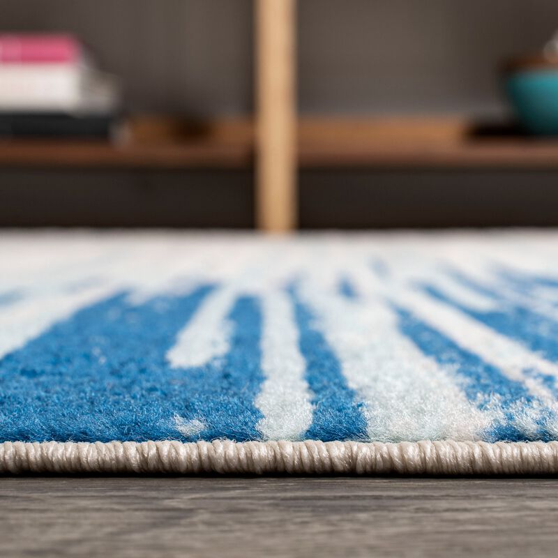 Linear Modern Half Stripe Area Rug