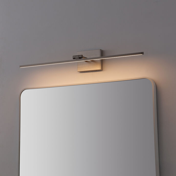 Santino 28" Modern Minimalist Swivel Integrated Dimmable LED Rechargeable Picture Light with Touch Sensor