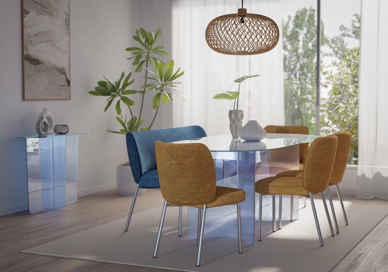 Fomo Chenille-upholstered Dining Chair