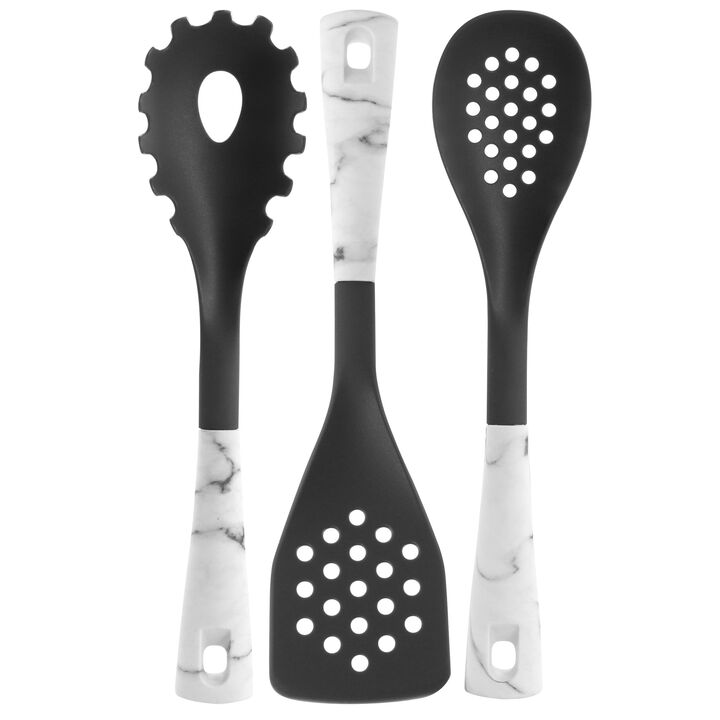 Oster 5 Piece Nylon Kitchen Tool Set in White Marble
