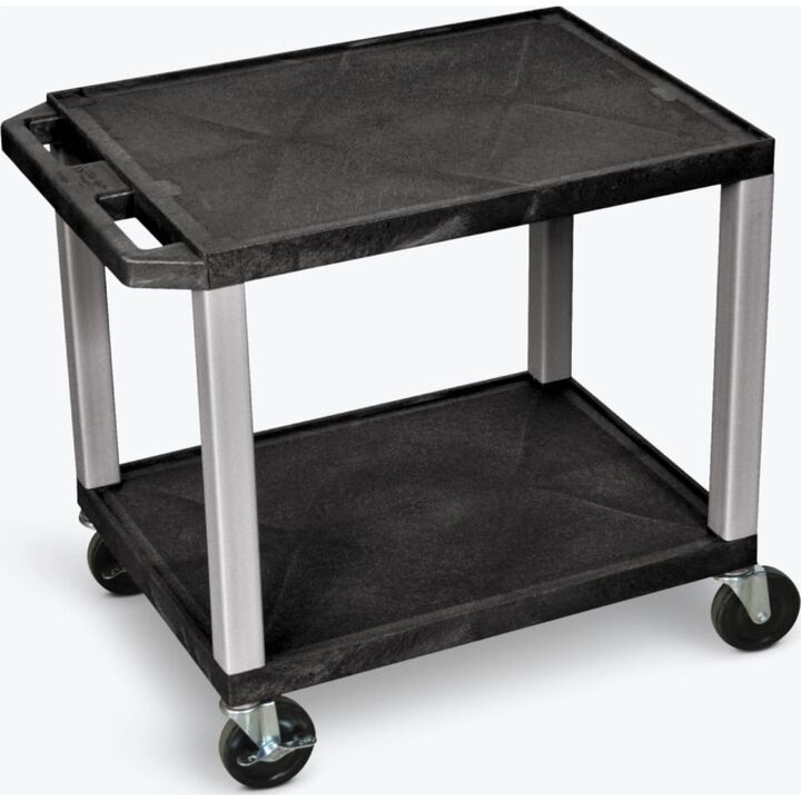 H.Wilson Tuffy Black 2 Shelf AV Cart