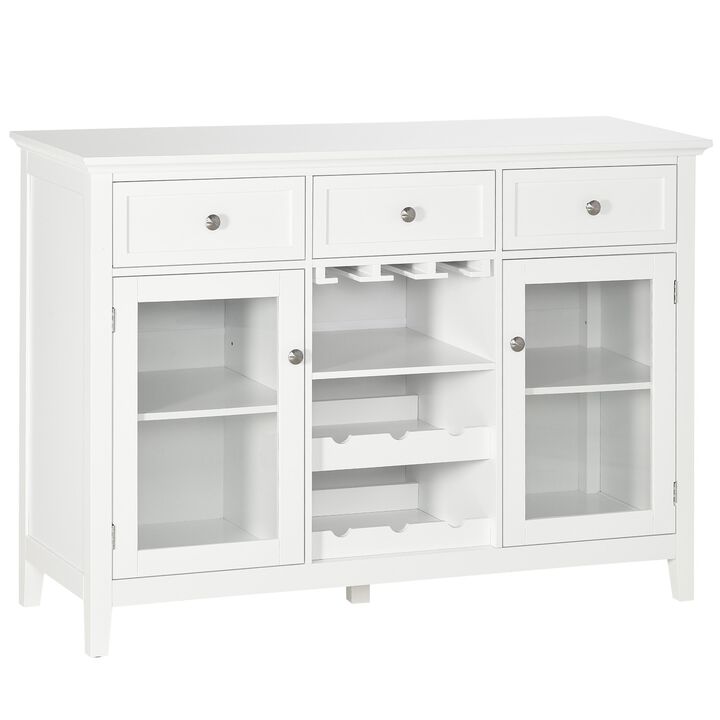 Living Room Storage: Glass Door Sideboard with Wine & Stemware Racks