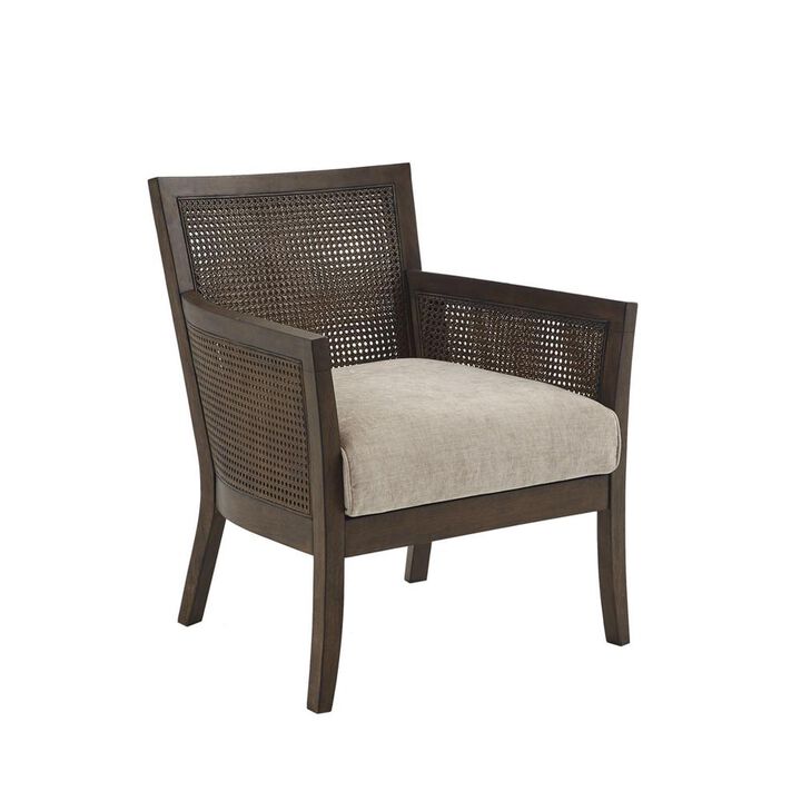Belen Kox Velvet Upholstered Accent Chair, Cream, Belen Kox
