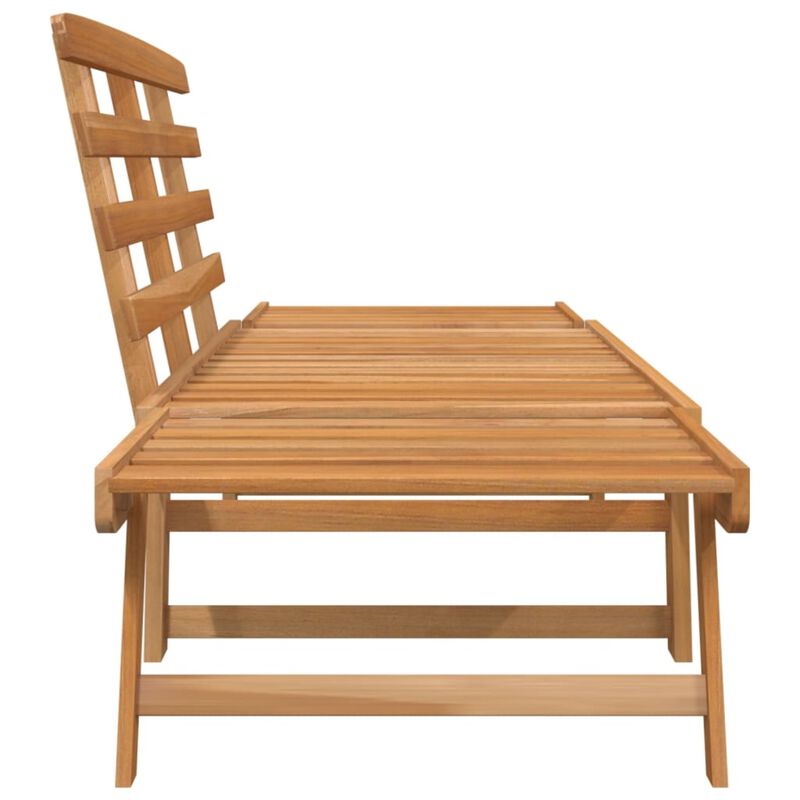 vidaXL 2-in-1 Patio Bench and Day Bed - 74.8" Adjustable, Weather-Resistant, Solid Acacia Wood, Easy Assembly, for Garden, Patio, Outdoor Use