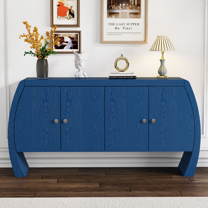 Merax 4-Door Ash Veneer Sideboard Storage Cabinet