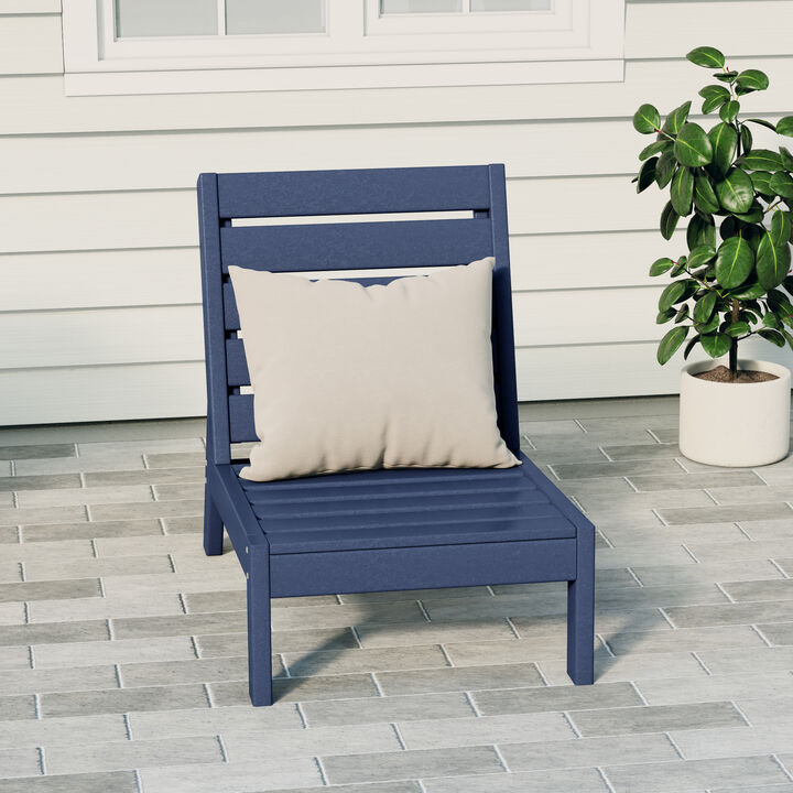 WestinTrends Outdoor HDPE Deep Seating Modular Armless Patio Chair