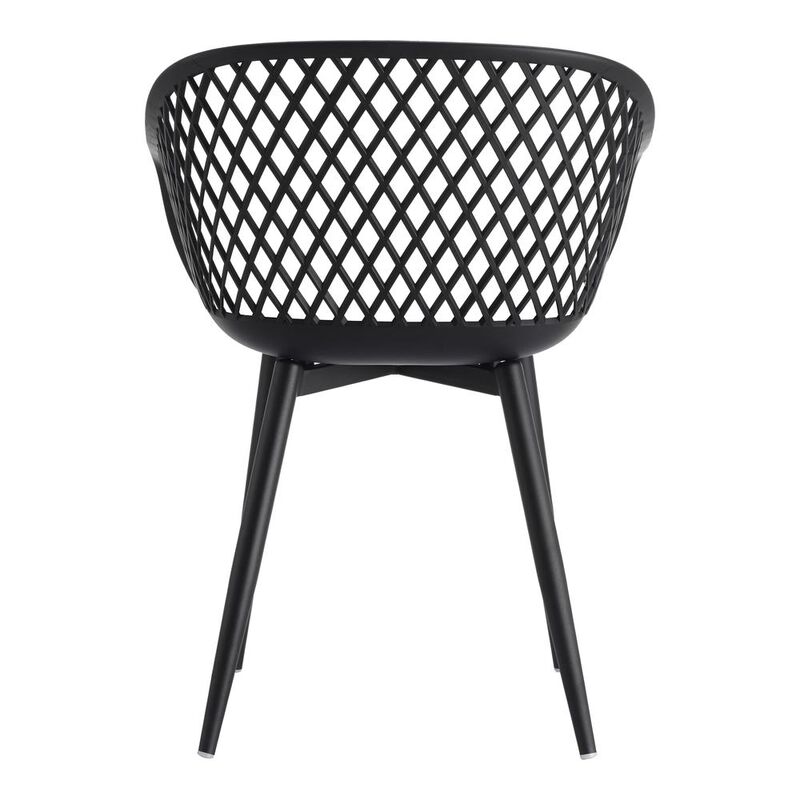 Moe's Home Collection Piazza Outdoor Chair Black-Set Of Two