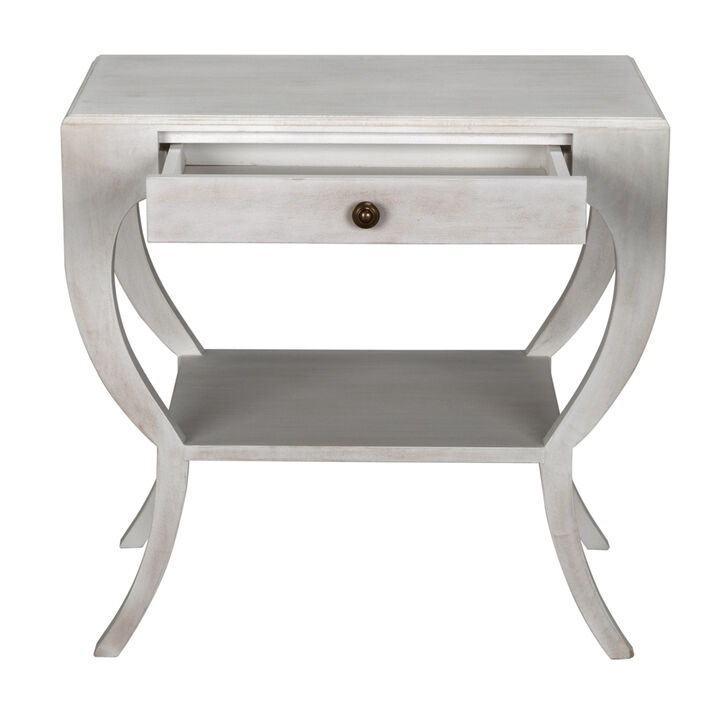 Maude Side Table, White Wash
