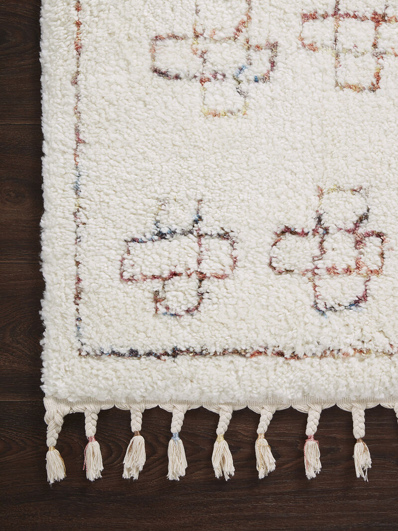 Ronnie RON05 Ivory/Sunset 18" x 18" Sample Rug