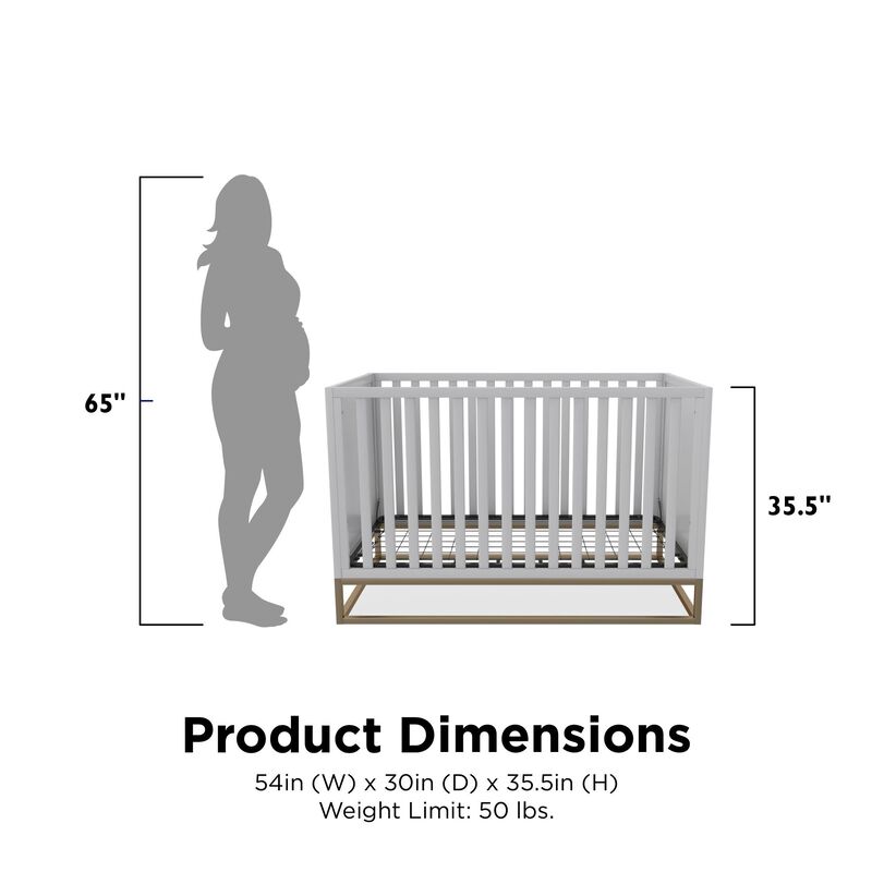 Haven 3 in 1 Metal Base Crib