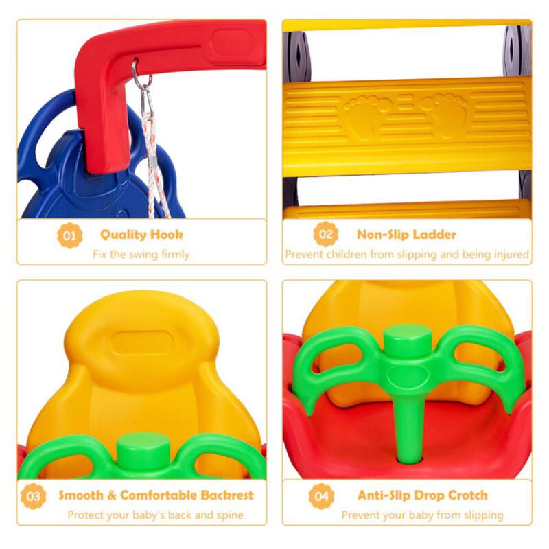 Hivvago 3-in-1 Toddler Climber and Swing Playset