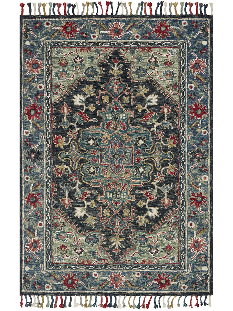 Zharah ZR05 Navy/Blue 3'6" x 5'6" Rug