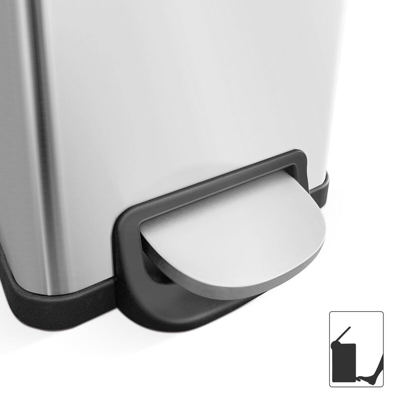 2.6 Gallon  Slim Stainless Steel Trash Can