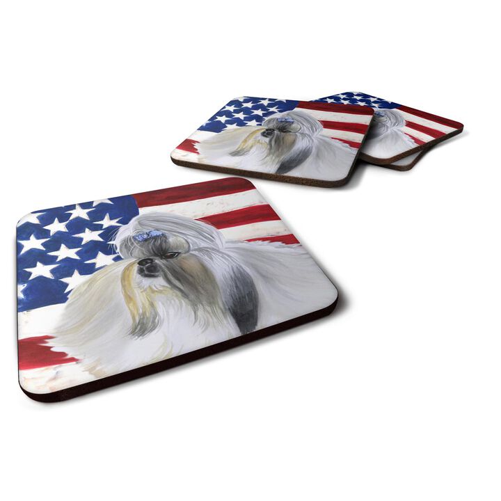 Caroline's Treasures Shih Tzu Patriotic Decorative coasters, Multicolor