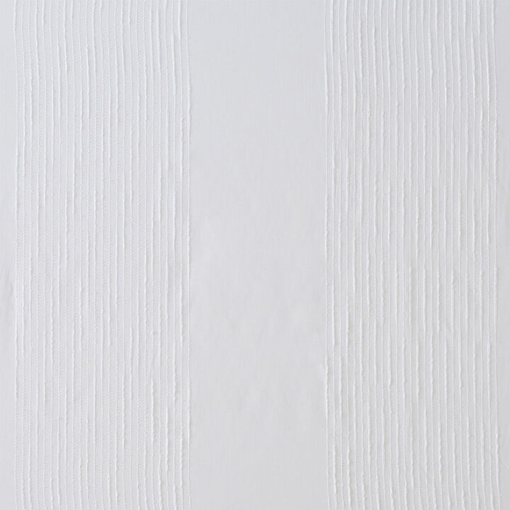 Gracie Mills Myra Solid Striped Sheer Shower Curtain