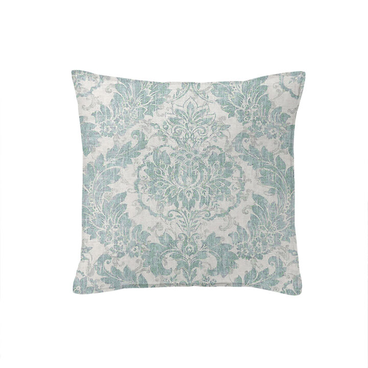 6ix Tailors Fine Linens Damaskus Linen Mist Decorative Throw Pillows