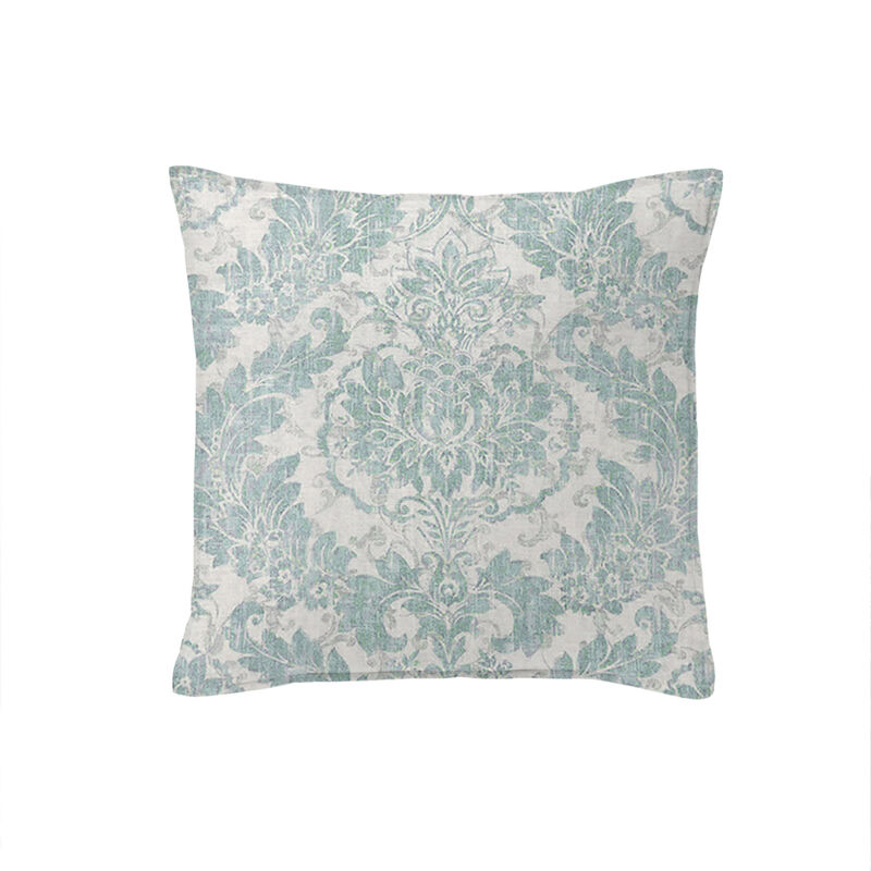 6ix Tailors Fine Linens Damaskus Linen Mist Decorative Throw Pillows