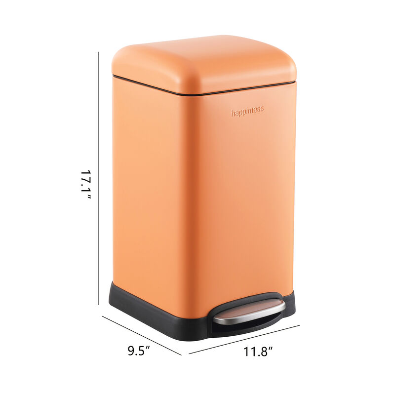 Betty Retro Mini Step-Open Trash Can, Carrot Cake