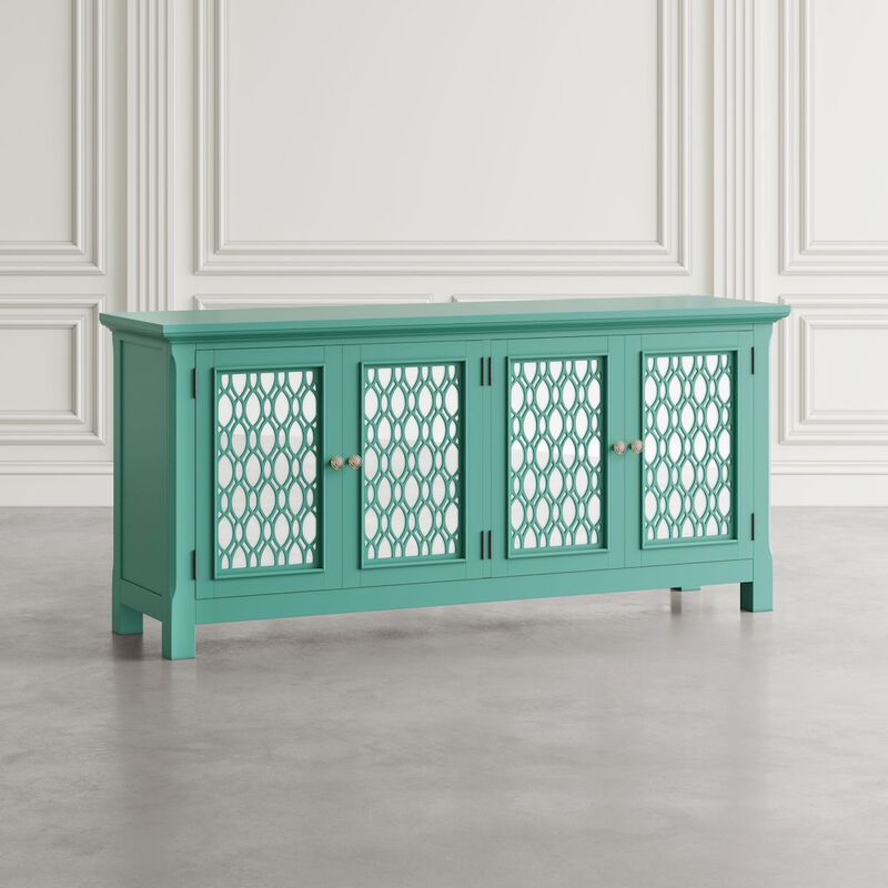 Jofran Isabella 69 Luxury Mirrored Sideboard Storage Cabinet