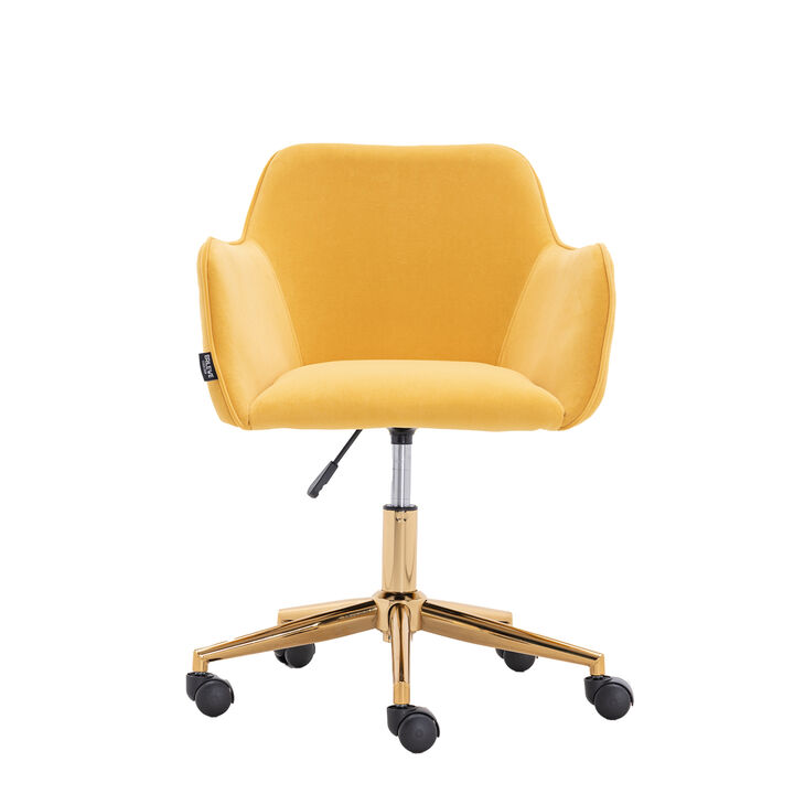 Modern Velvet Fabric Material Adjustable Height 360 Revolving Home Office Chair