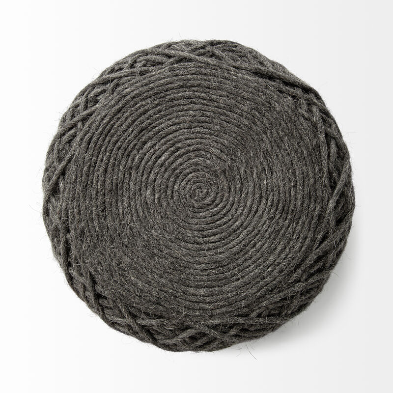 Allium Gray Pouf