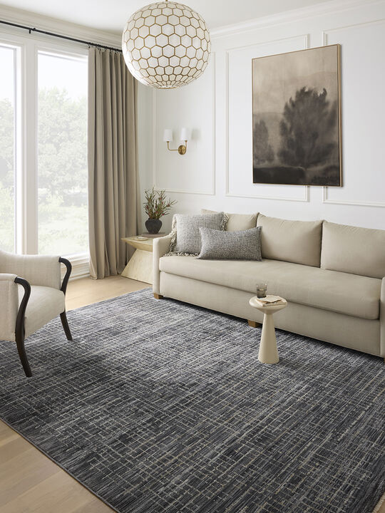 Soho SOH01 Onyx/Silver 18" x 18" Sample Rug