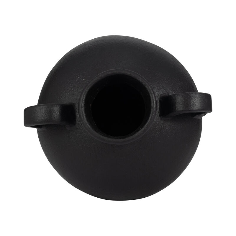 17" Organic Jug With 2 Handles, Black