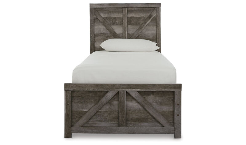 Twin Crossbuck Panel Bed