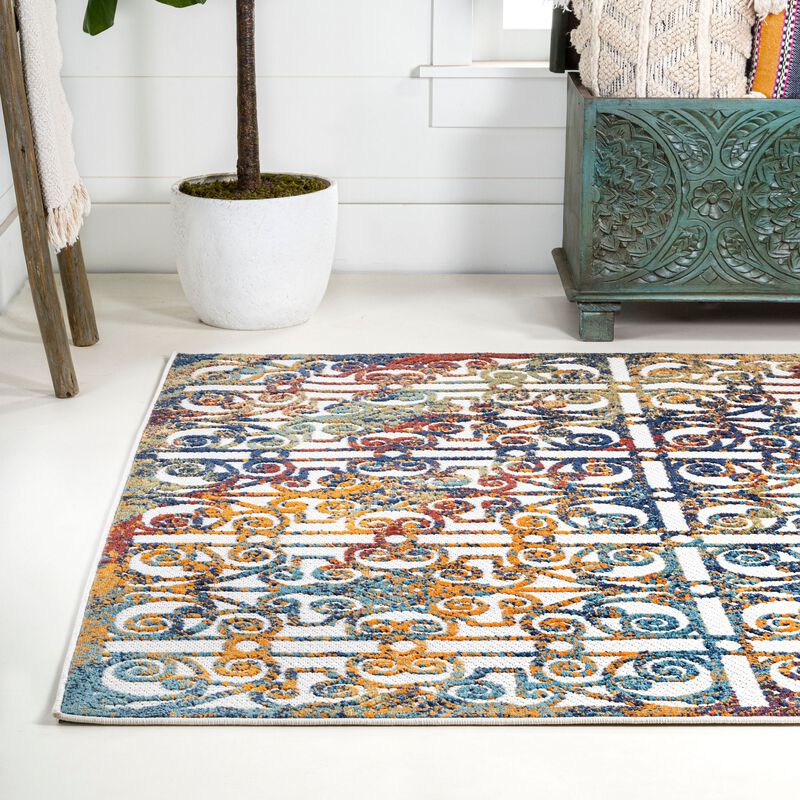 Cetara Ornate Trellis Indoor/Outdoor Area Rug