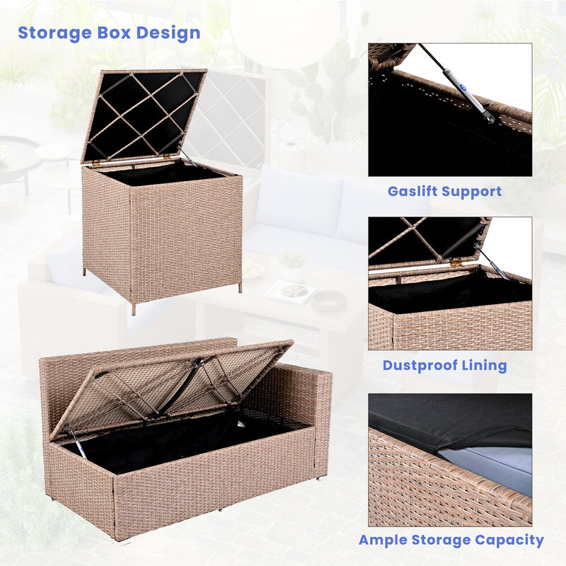 Merax All Weather PE Rattan Sofa Set