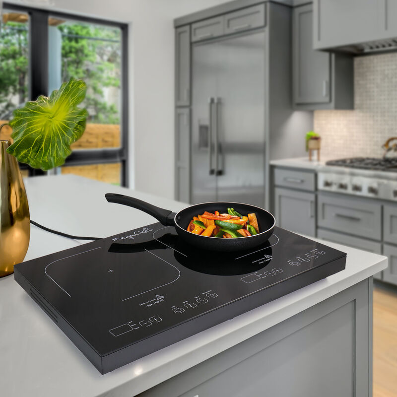 MegaChef 1400 Watt Portable Dual Induction Cooktop