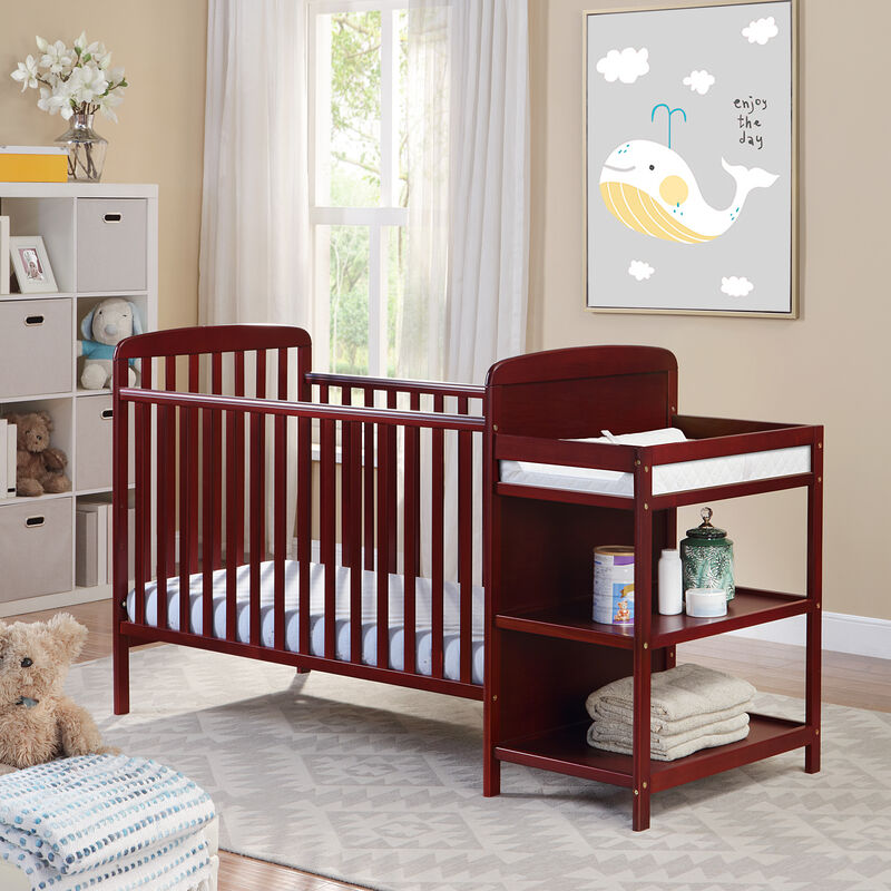 Suite Bebe Ramsey 3-in-1 Crib and Changer Combo Cherry
