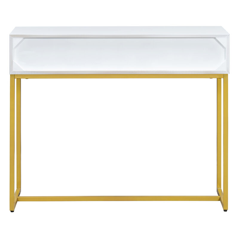 Merax Modern Sleek Console Table with 2 Drawers