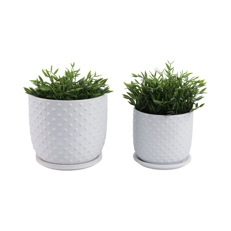 Tiny Dots Planter with Saucer Set