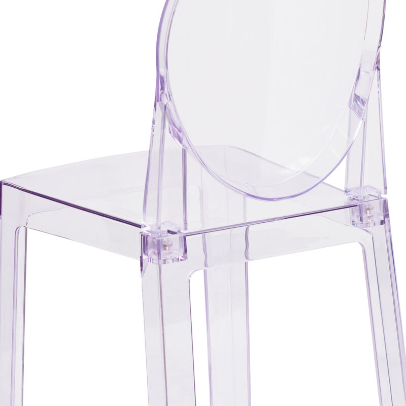Clear Oval Back Ghost Chair