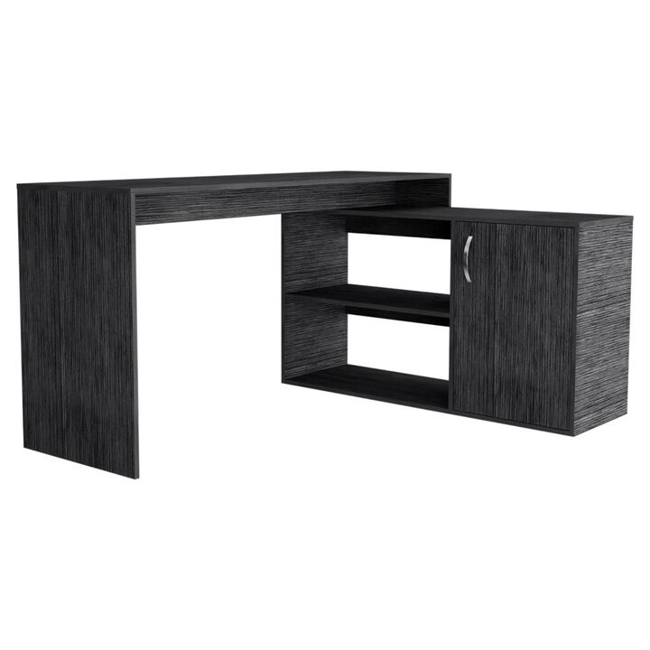 L-Shaped Desk Desti, Office, Smoky Oak