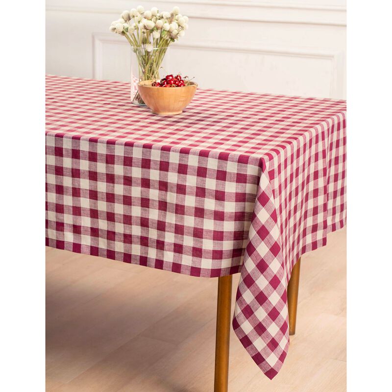 Solino Home 100% Pure Linen Tablecloth | Morgan Check