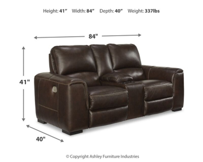 Alessandro PWR Recline Loveseat W/Console