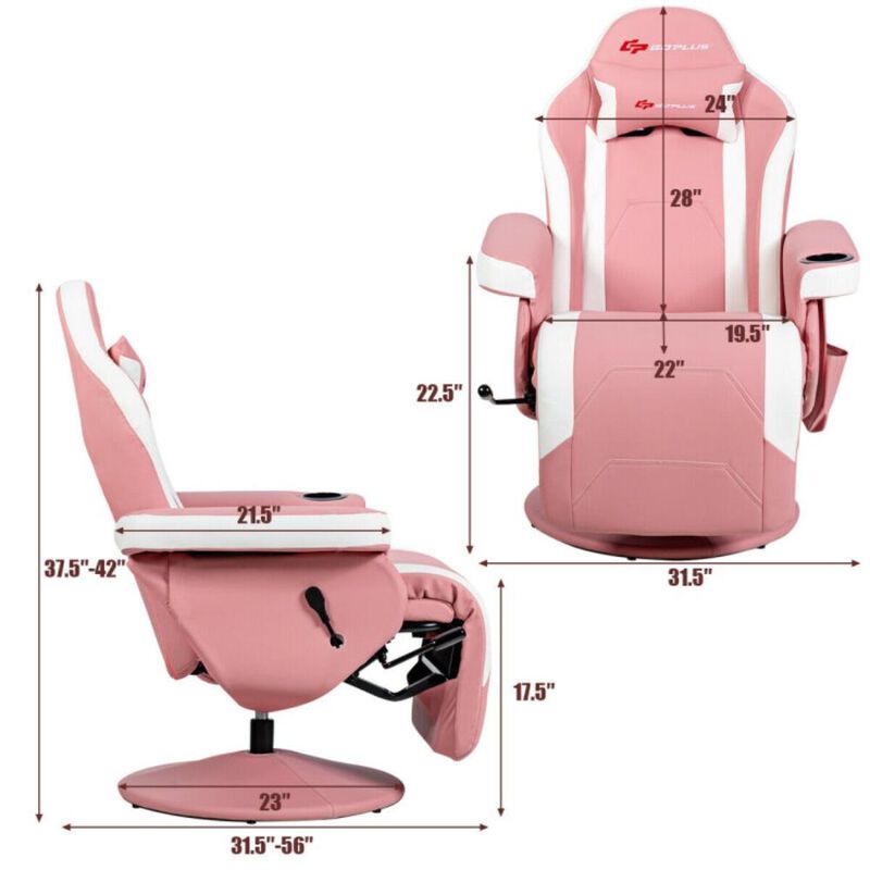 Hivvago Ergonomic High Back Massage Gaming Chair with Pillow