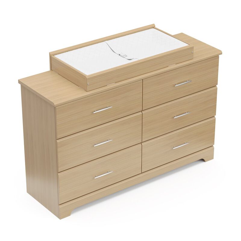 Storkcraft Brookside 6 Drawer Double Dresser (Driftwood)