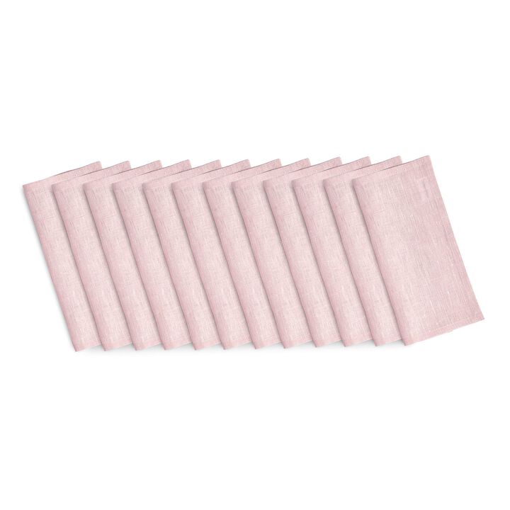 Solino Home 100% Pure Linen Athena Cocktail Napkins Set of 12 9 x 9 Inch for Spring & Easter