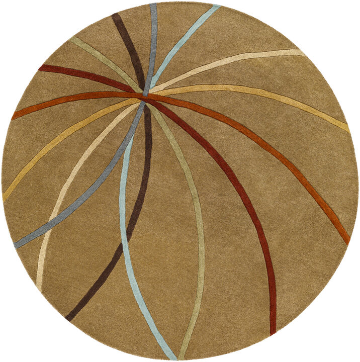 Forum FM-7072 6' x 9' Kidney Beige Rug