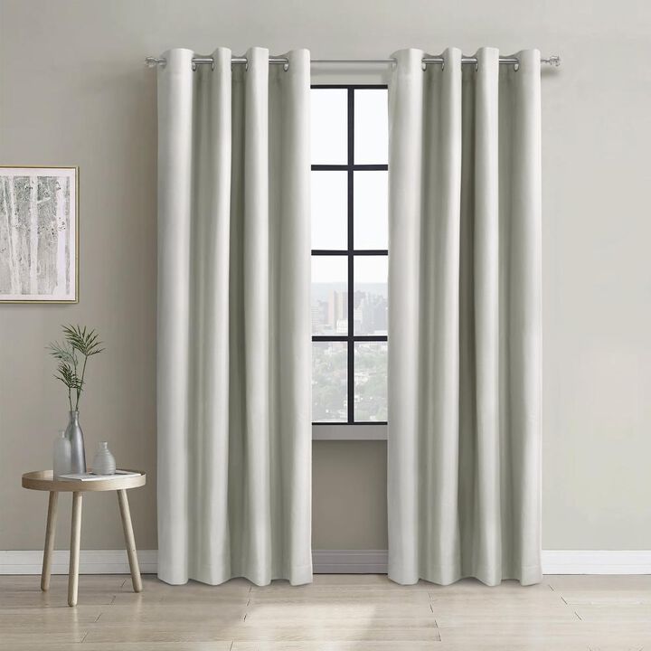 Thermaplus Alpine Blackout Premium Stylish and Functional Grommet Curtain Panel 52" x 63" White