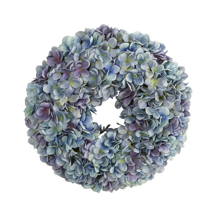 Nearly Natural 16-in Hydrangea Artificial Wreath Nearly Natural 16-in Hydrangea Artificial Wreath