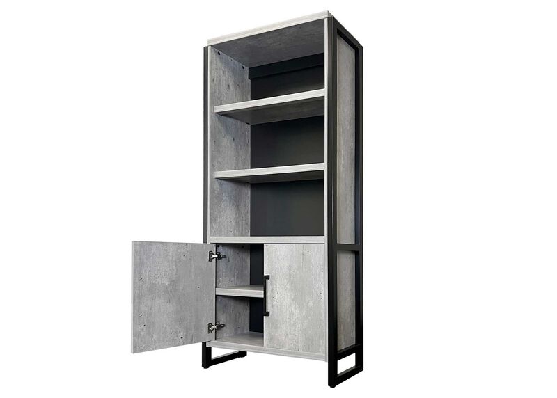 Mason 78" Lower Door Bookcase in Grey