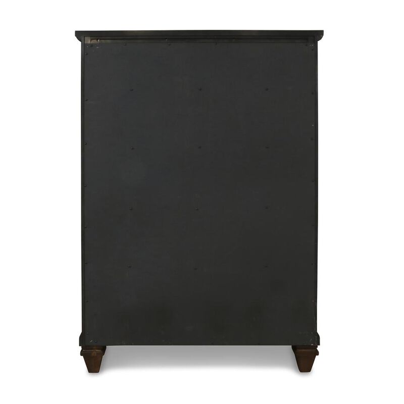New Classic Furniture Furniture Sevilla Solid Wood 5-Drawer Chest in Walnut