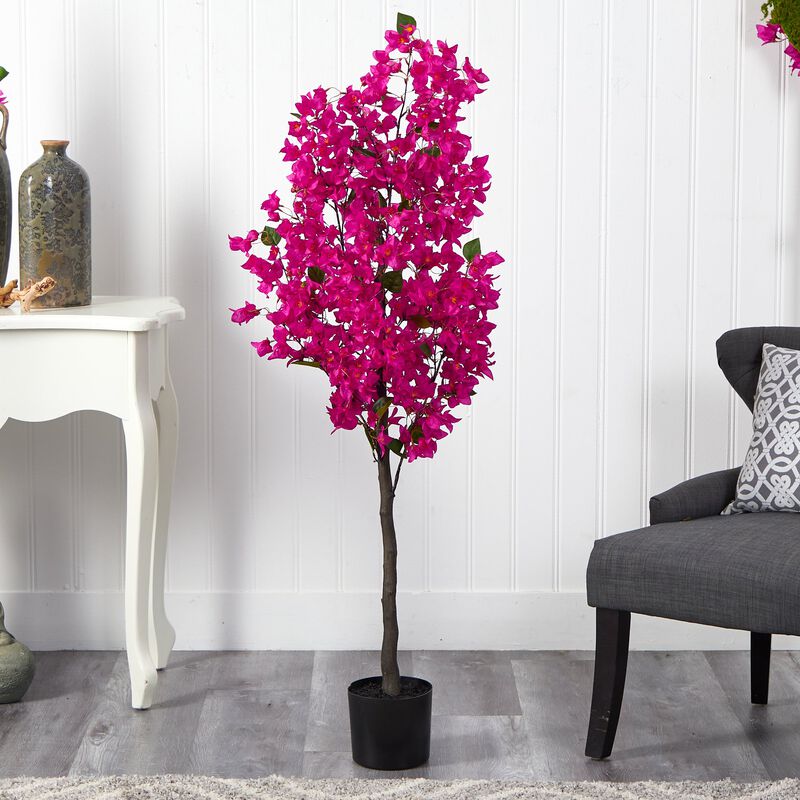 Hivvago 5 Feet Bougainvillea Artificial Tree
