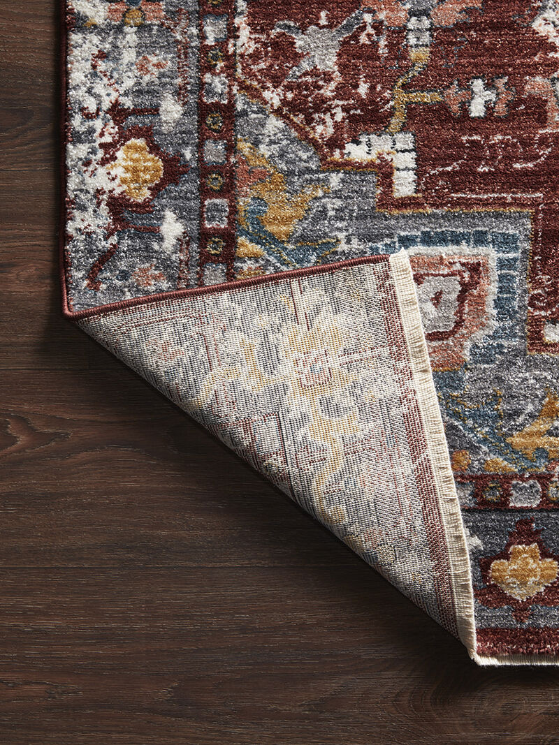 Samra SAM10 Brick/Grey 5'3" x 7'9" Rug