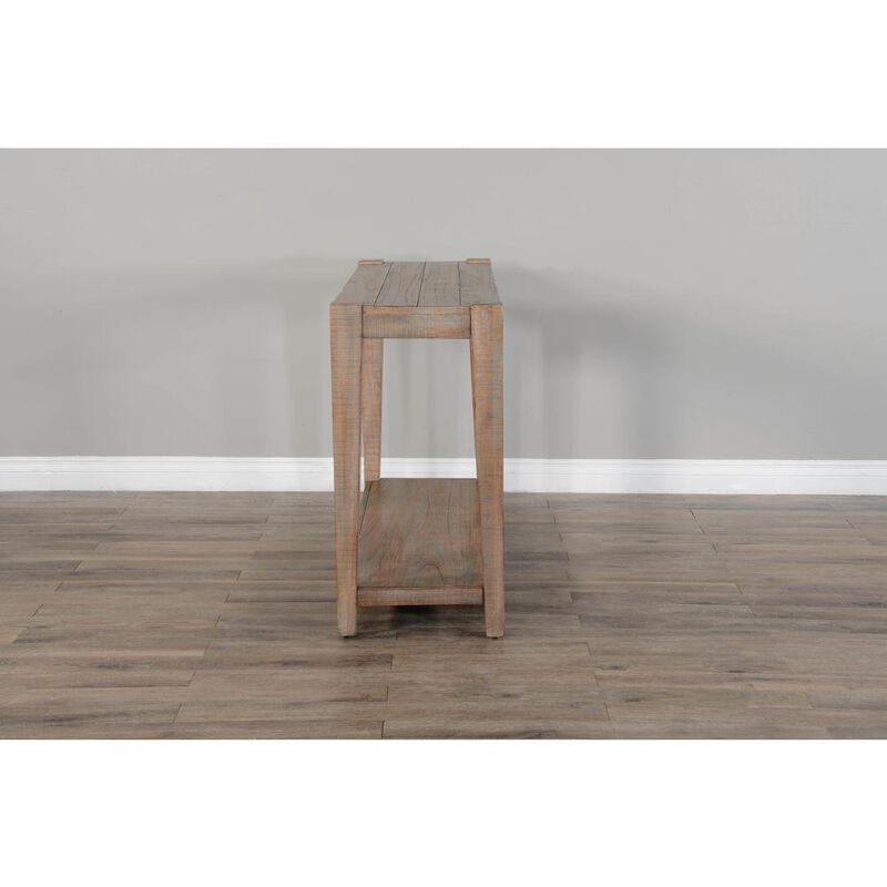 Sunny Designs 48 Sleek and Modern Wood Sofa Table in Weathered Brown