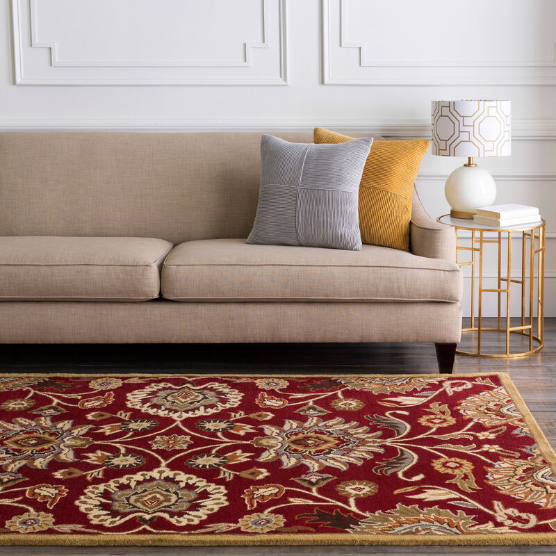 Caesar CAE-1192 6' x 9' Oval Red Rug
